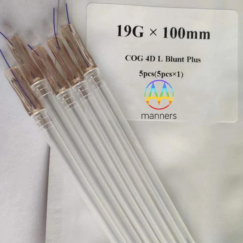Prøven av 19G * 100MM Cog 4D PUD L Blunt Needles tilpasset av Korea-kunden er...