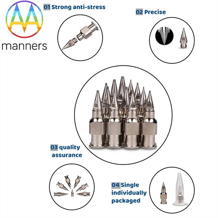 Stainless Steel Glue Dispensing Tapered Blunt Needle Tips